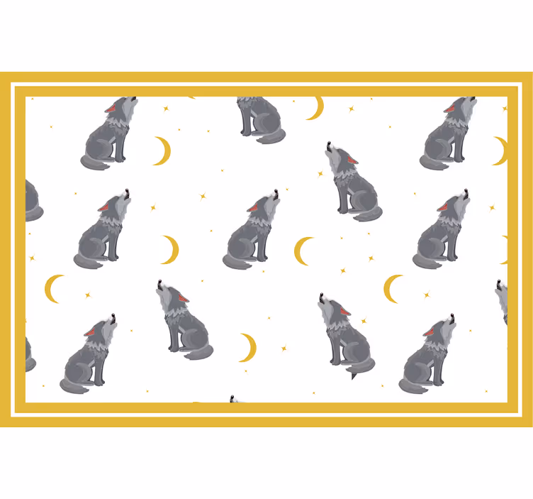 Children's blind wolves howling at the moon - TenStickers