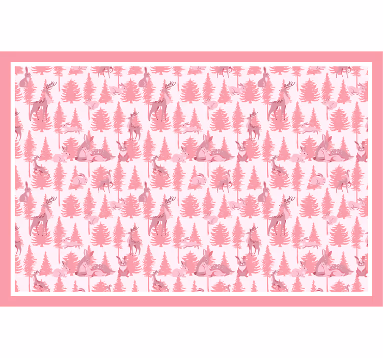 Childrens blind featuring beautiful pink reindeer - TenStickers
