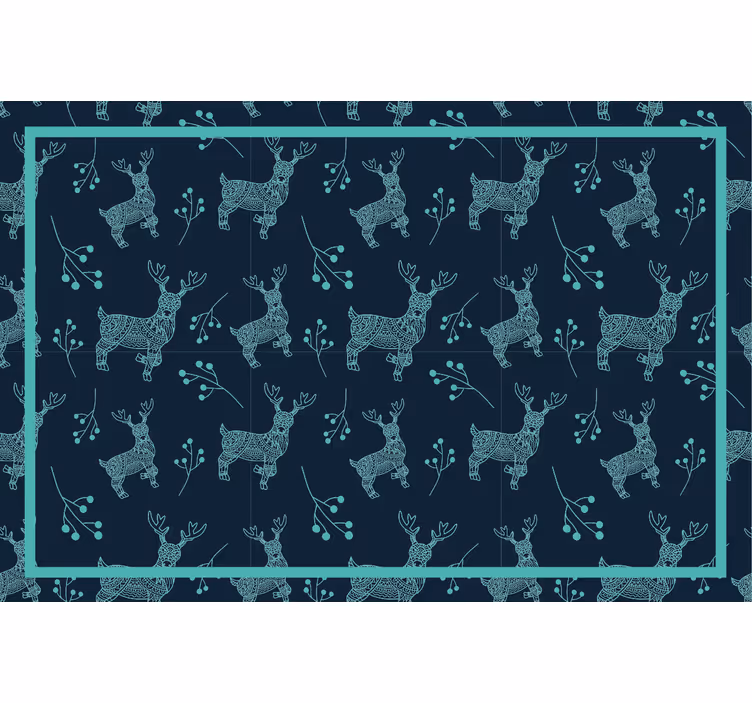 Childrens blind featuring handmade reindeer animals - TenStickers
