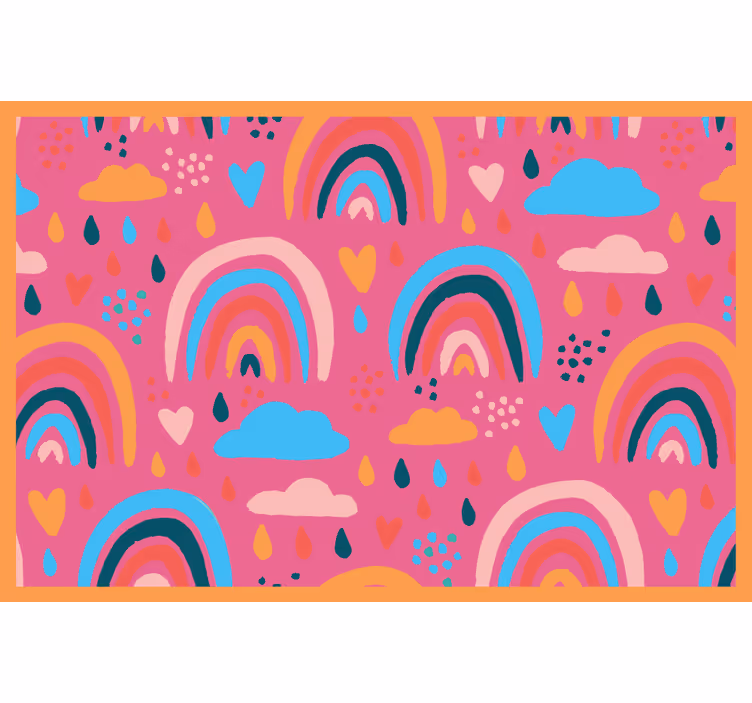 Children's blind in minimalistic pink rainbow design - TenStickers
