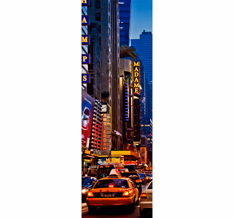 Kitchen blind times square fridge vinyl decal - TenStickers