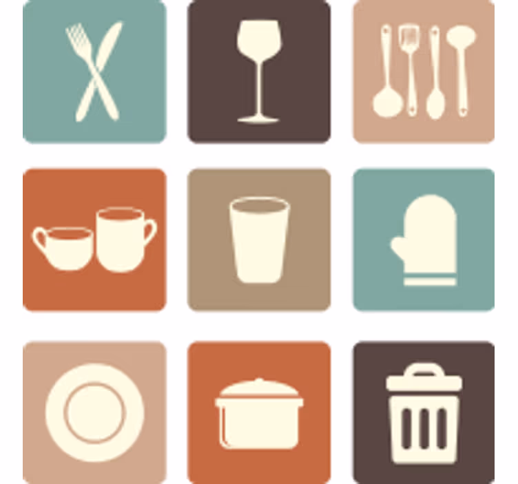 Kitchen blind drawer icons for kitchen - TenStickers