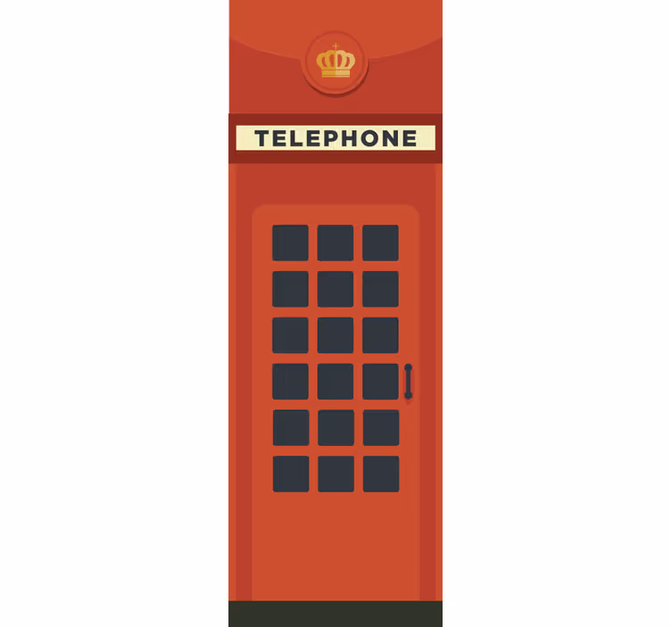 Kitchen blind red uk telephone box design - TenStickers
