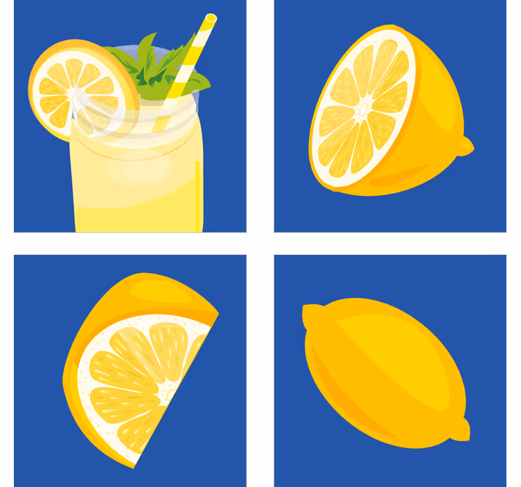 Kitchen blind lemon juice tiles - TenStickers