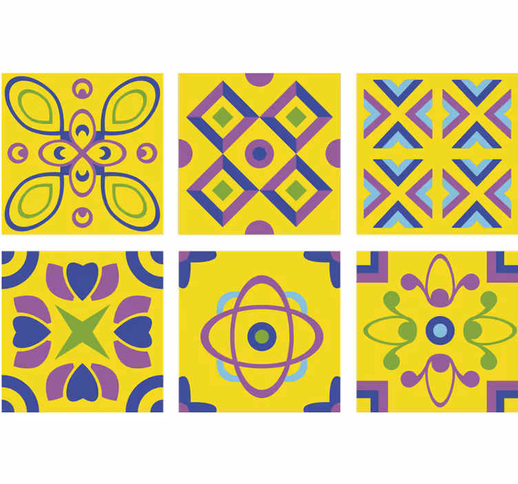 Psychedelic symmetries kitchen blind - TenStickers