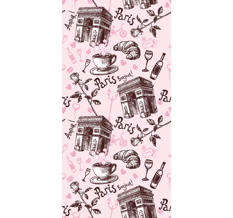 Kitchen blind romantic paris style - TenStickers