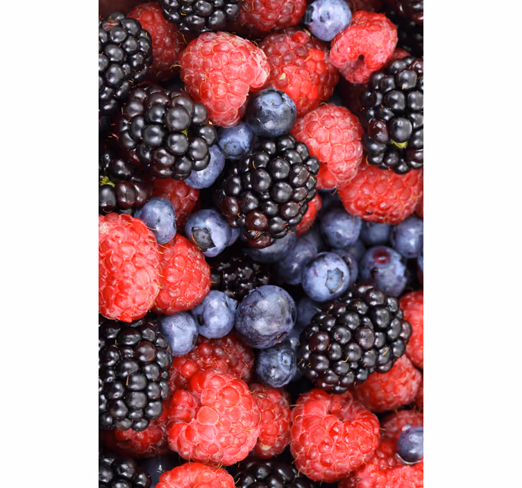 Kitchen blind blue berries - TenStickers