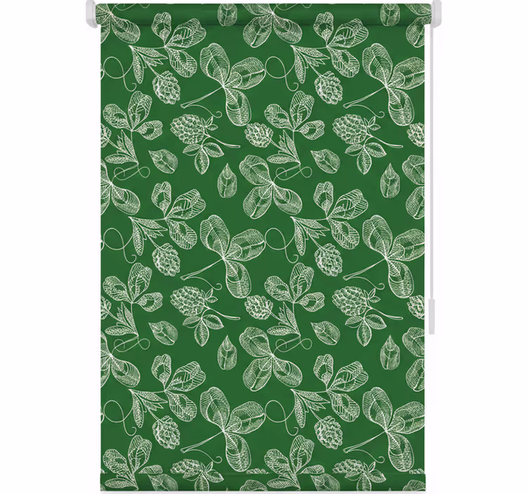 Kitchen blind with green magnolia twig pattern - TenStickers