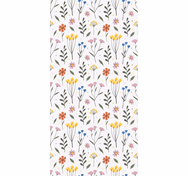 Kitchen blind with multicolor floral garden pattern - TenStickers
