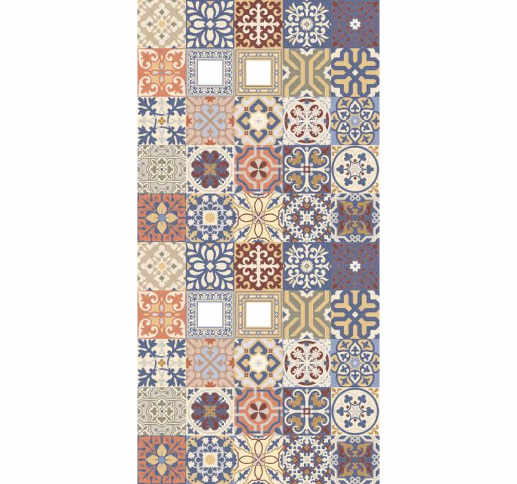 Kitchen blind in multicolor hydraulic design - TenStickers