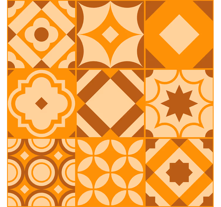 Kitchen blind rustic tile design - TenStickers