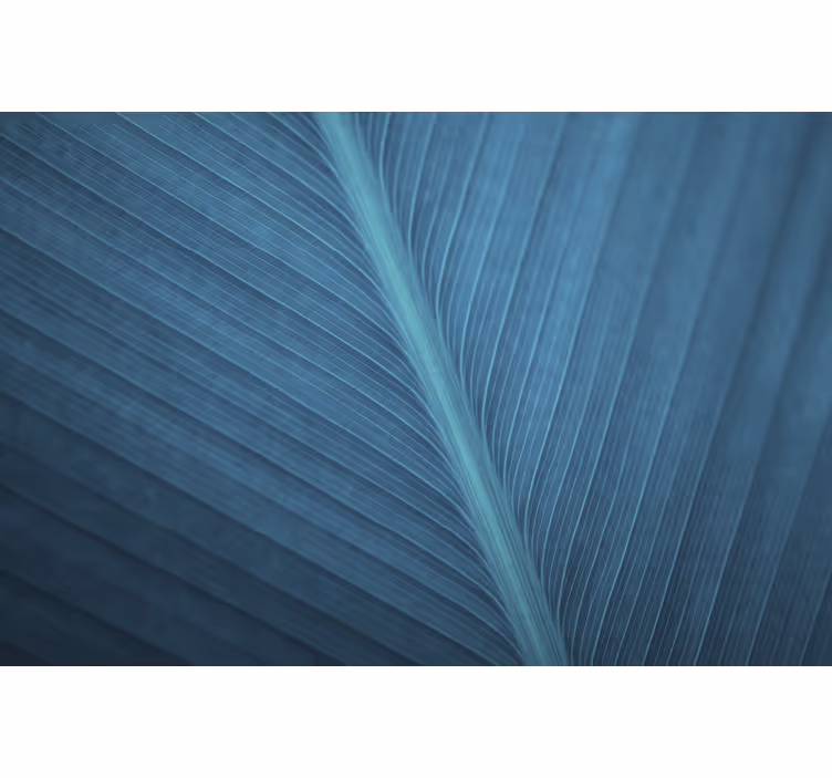 Blue blind big blue grey leaf - TenStickers
