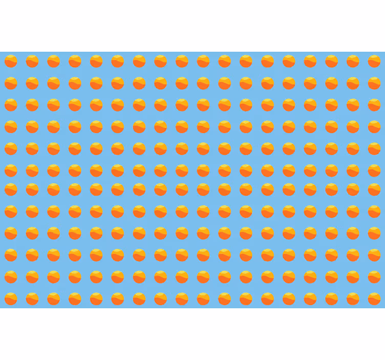 Blue blind with 70s sun pattern design - TenStickers