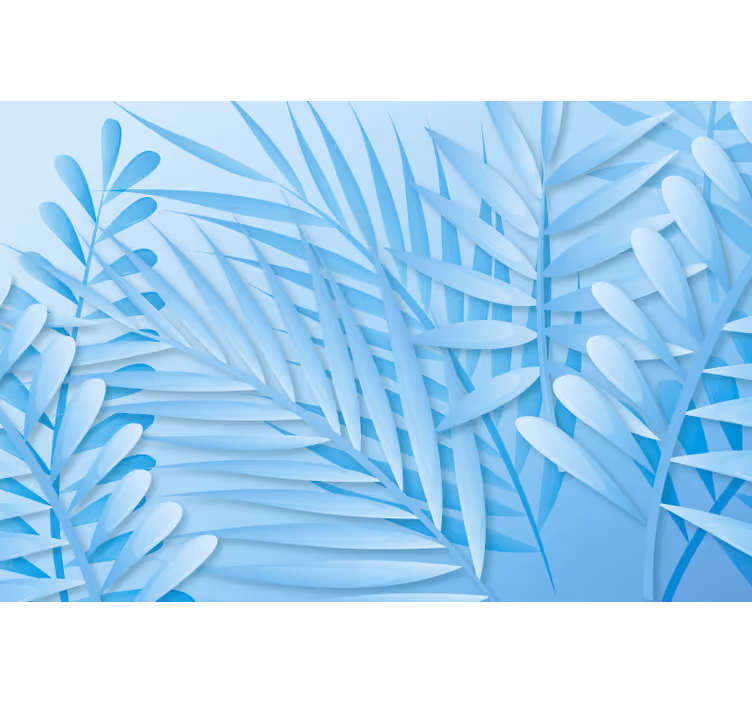 Blue blind wide variety of blue floral placemat - TenStickers