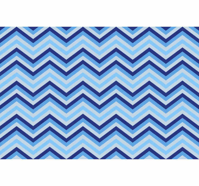 Blue blind in varying shades of chevron - TenStickers
