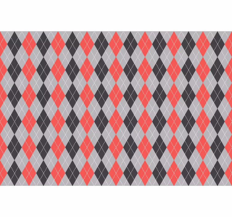 Red blind with red and grey diamonds design - TenStickers