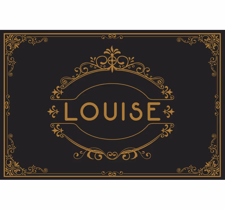 Black blind ornamental with customizable name - TenStickers