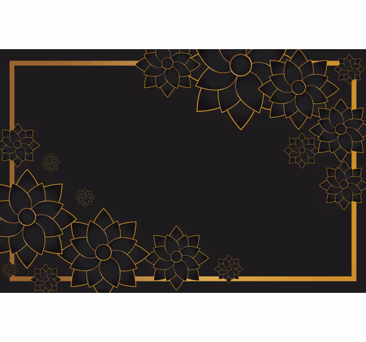 Black blind elegant style with plants - TenStickers