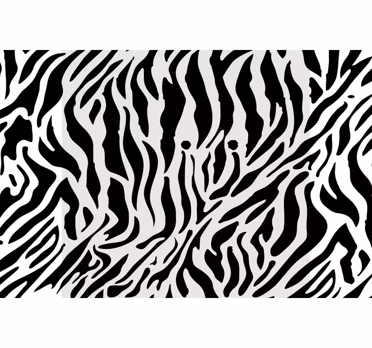 Black blind with zebra stripe design - TenStickers