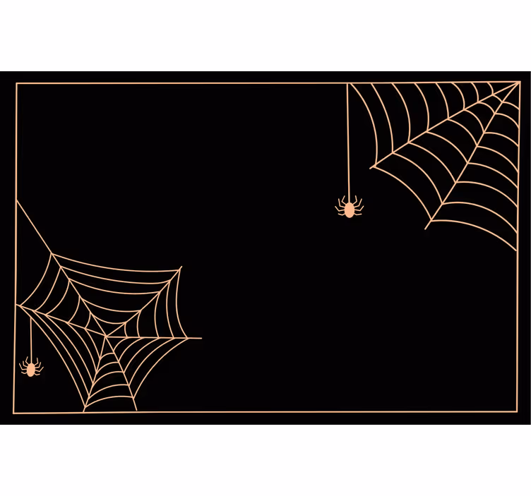 Black blind with classic spider web design - TenStickers