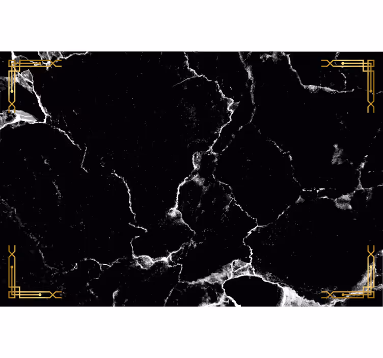 Black blind with black marble design - TenStickers
