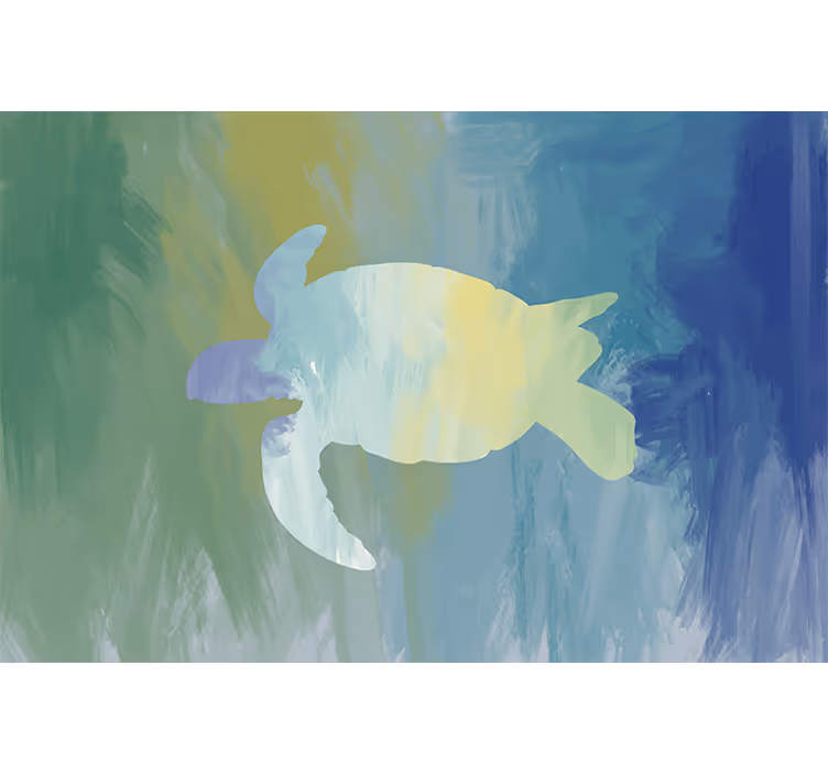 Green blind colorful turtle pack - TenStickers