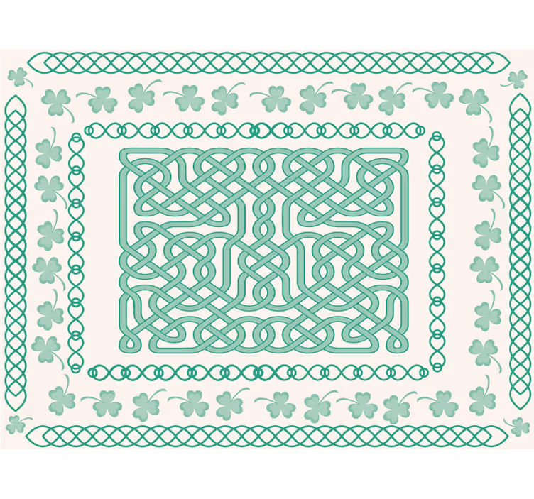 Green blind round shamrock - TenStickers