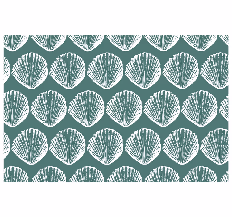 Green blind retro seashell design - TenStickers