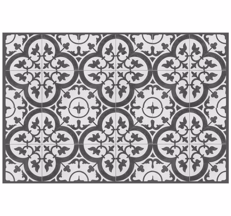 Grey blind ornamental cement tiles - TenStickers