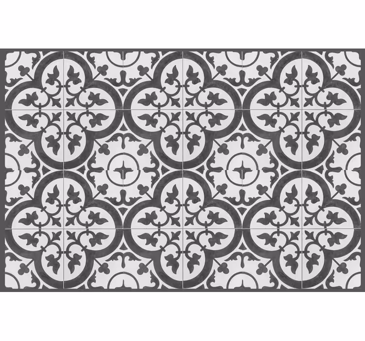 Grey blind with hydraulic tiles design - TenStickers
