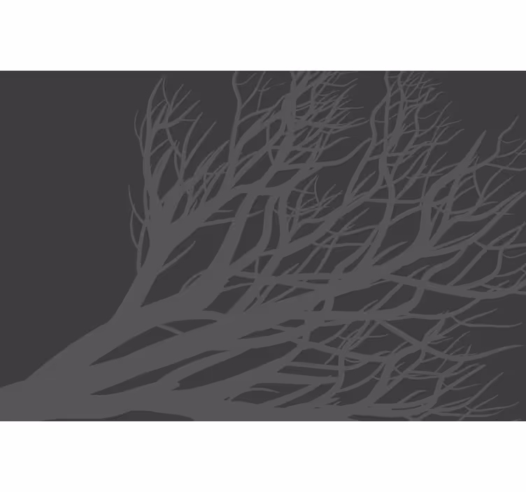 Grey blind in elegant gray leaf design - TenStickers