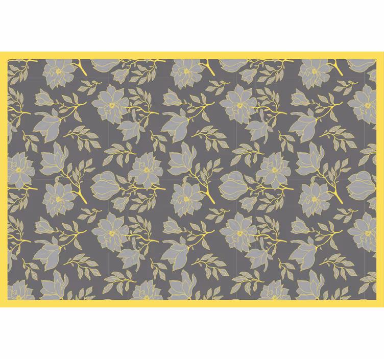 Grey blind in pantone floral design - TenStickers