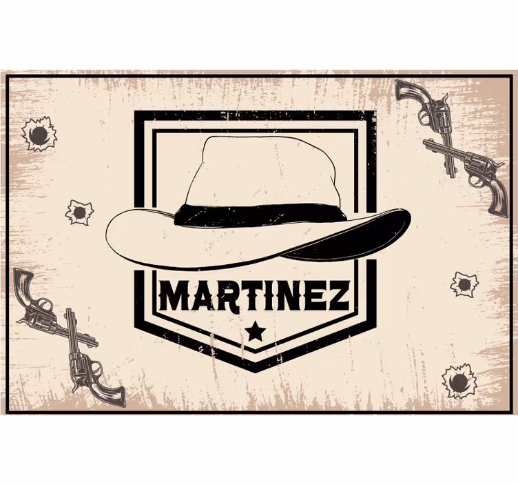 Beige blind with cowboy hat design - TenStickers