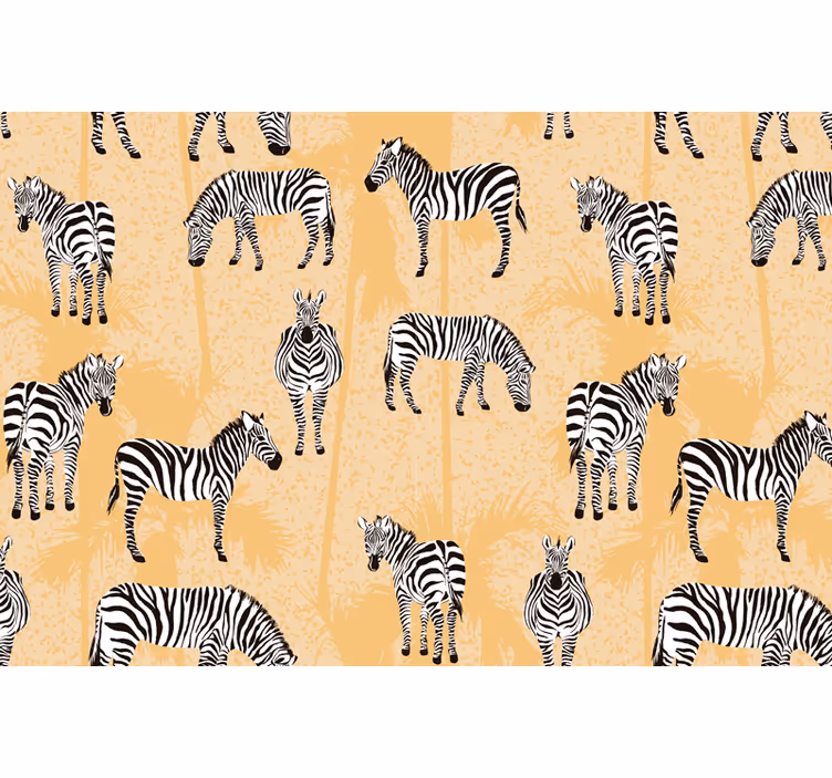 Beige blind zebra and palms design - TenStickers