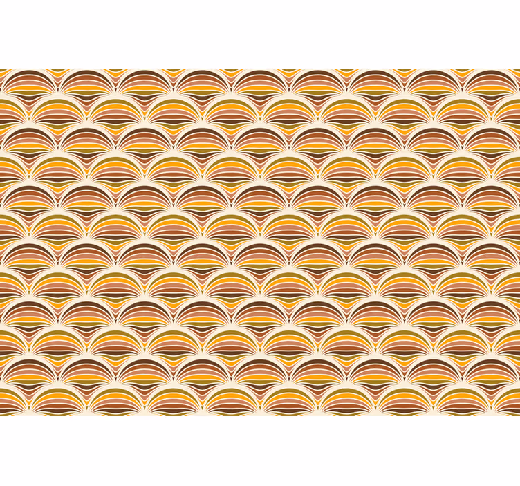 Beige blind with 70s pattern tablecloth - TenStickers