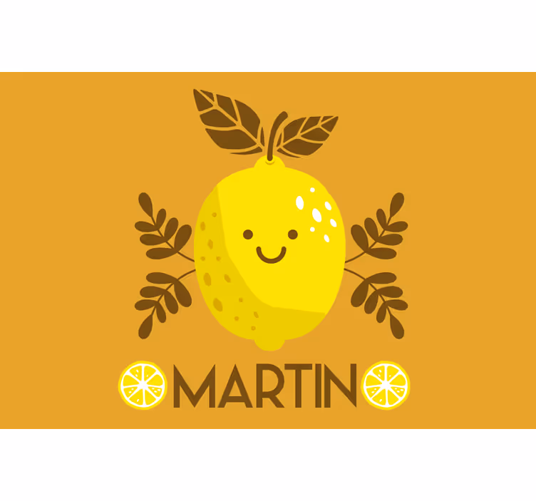 Beige blind smiling lemons custom design - TenStickers