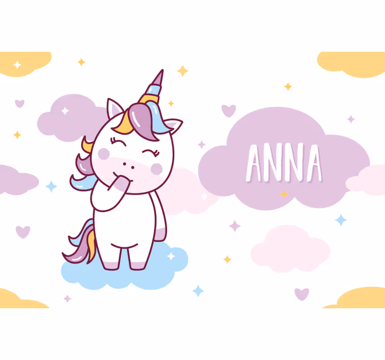 Black blind for children with customizable unicorns - TenStickers