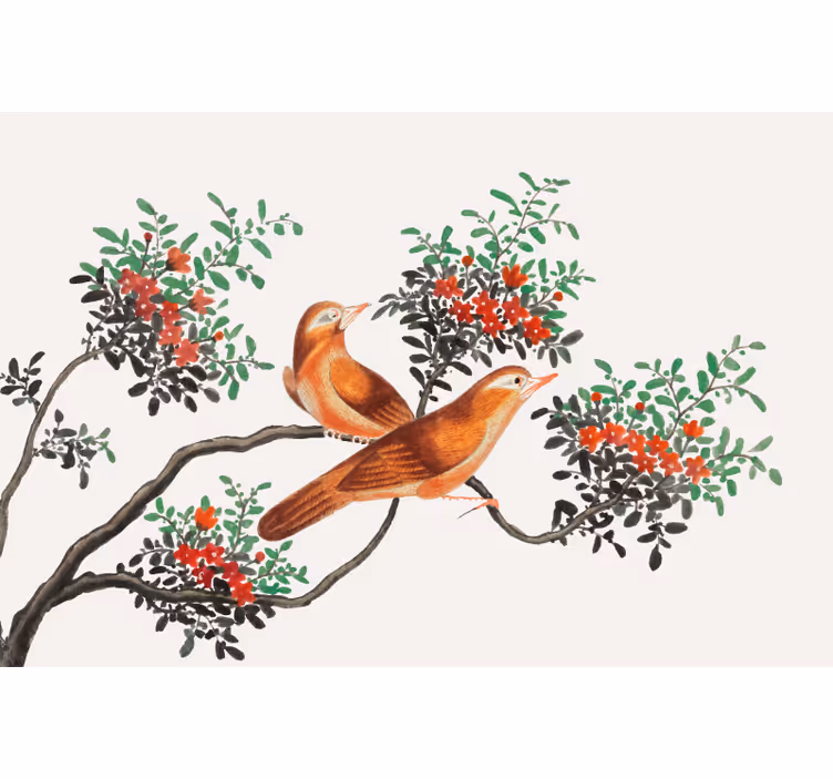 Black blind bird on a bench - TenStickers