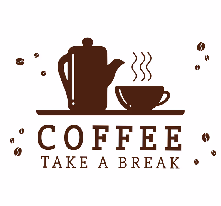 Black blind coffee concept on white background - TenStickers
