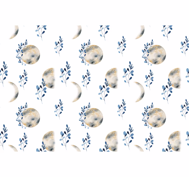 Black blind with moon phases print - TenStickers