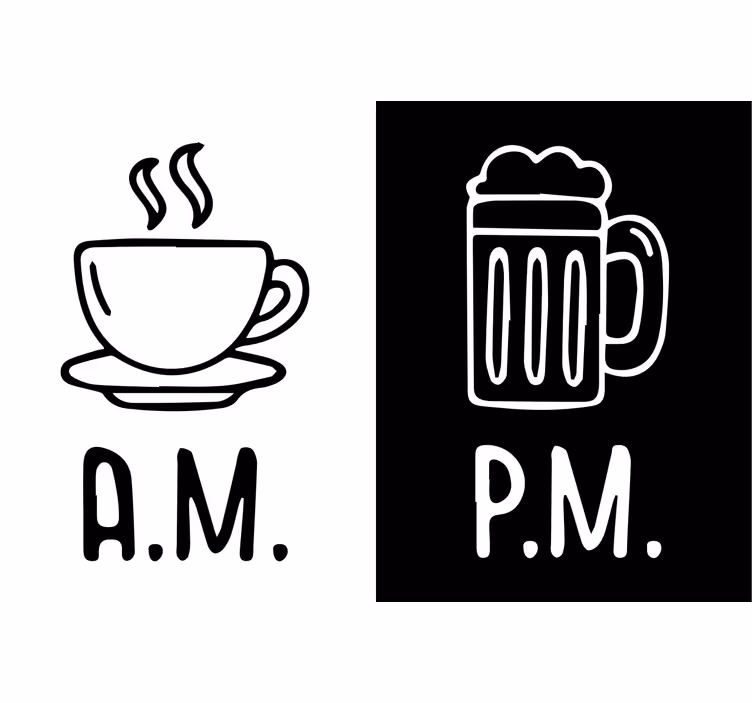 Black blind for morning coffee and evening beer - TenStickers