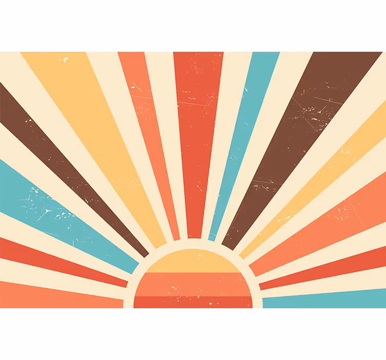 Orange blind abstract vintage sunset - TenStickers