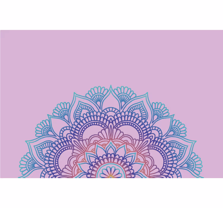 Purple blind half mandala - TenStickers