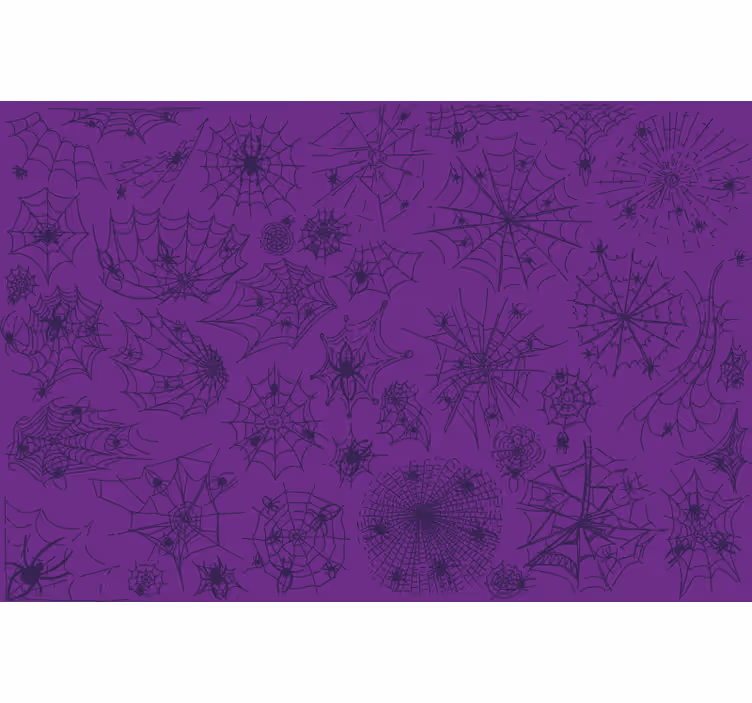 Purple blind purple spider and web placemat - TenStickers