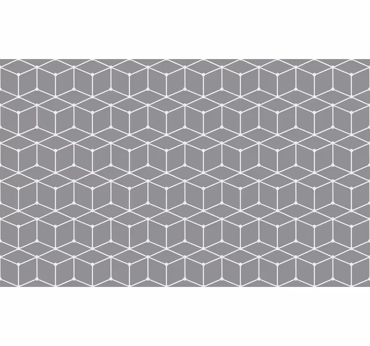 Outdoor blind with white cube pattern on grey - TenStickers