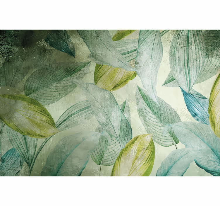 Outdoor blind green leaves tropical mixed pattern - TenStickers