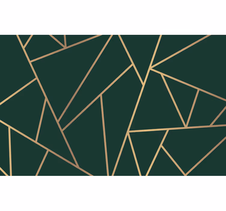 Outdoor blind with golden lines on bottle green - TenStickers