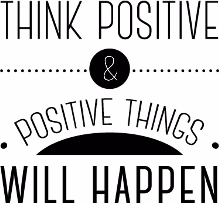 Office blind think positive decorative vinyl - TenStickers