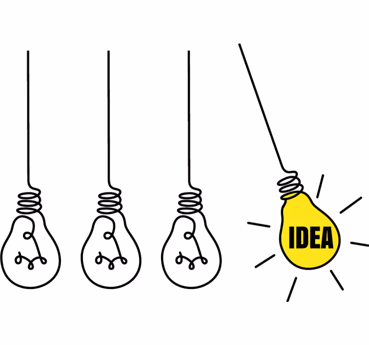 Office blind with idea light bulbs - TenStickers