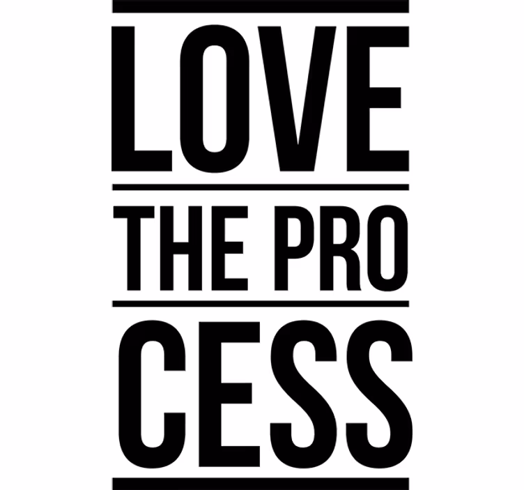 Office blind love the process vinyl sticker - TenStickers